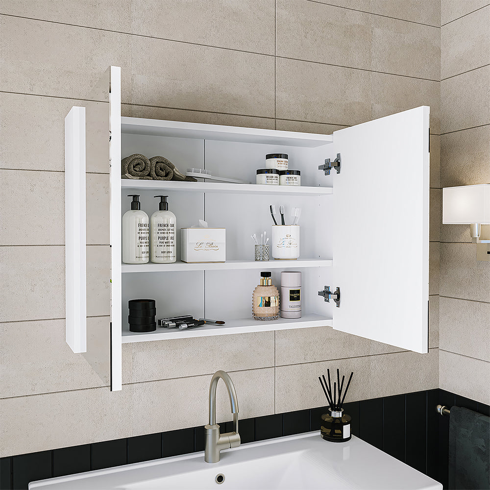 Set arredo bagno Roomart ATRIA Mobile base 85 cm con mobile specchio lavabo mobile alto