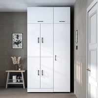 Roomart washing machine cabinet " DORA SET" for dryer & washing machine, 115 cm wide, in 4 colors, with doors & pull-out shelf - white - white oak - anthracite oak - oak - washing machine cabinet, washing machine shelf, washing tower, cabinet, white, washing machine