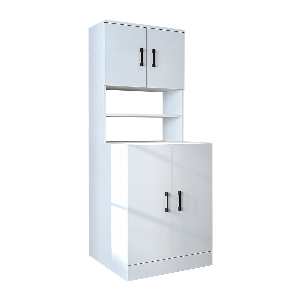 Roomart, bathroom washing machine cabinet ATRIA, washing machine superstructure, WDH: 70 x 180 x 69 cm, in white oak, anthracite oak washing machine cabinet, washing machine shelf, washing tower, cabinet, white, washing machines, base cabinet, washing machine, dryer, house