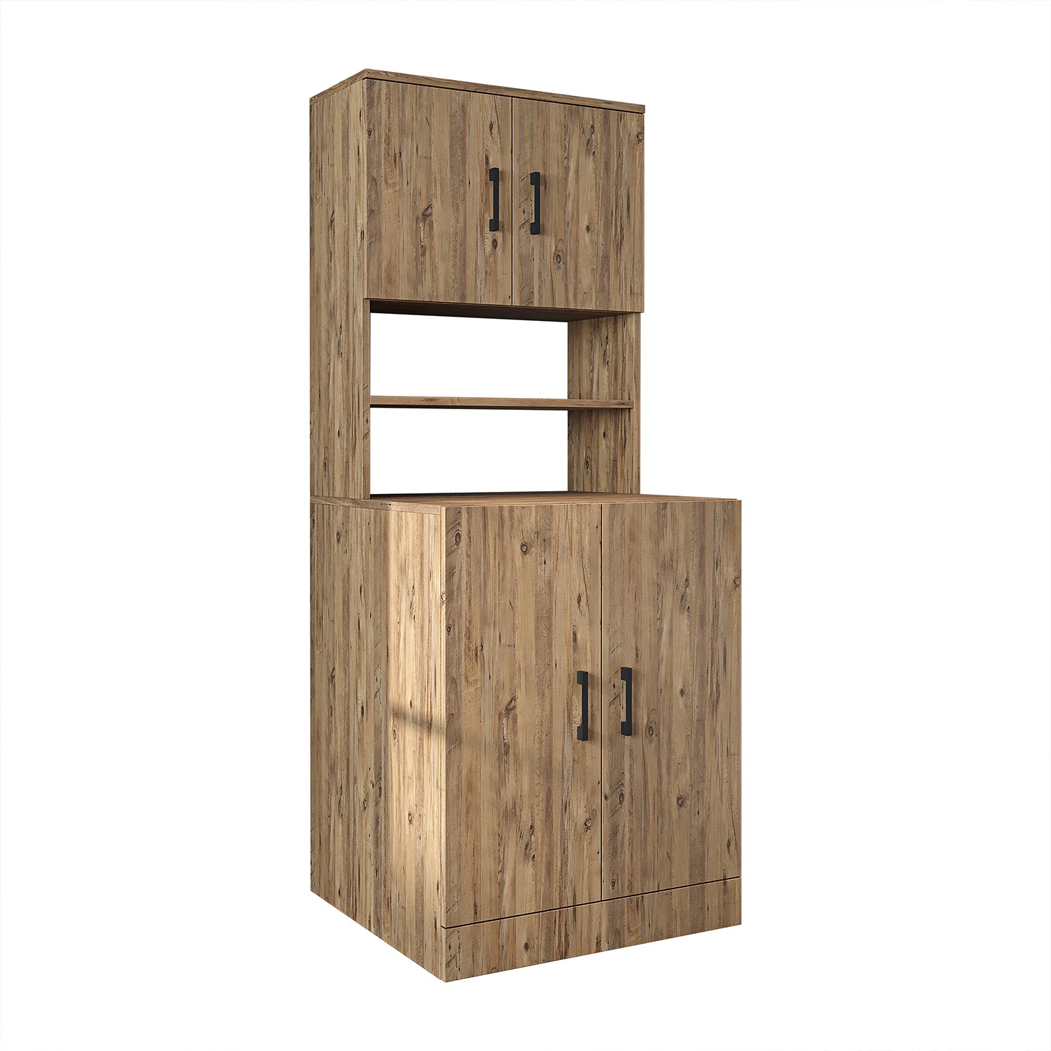 Roomart, Badezimmer Waschmaschinenschrank ATRIA, Waschmaschinenüberbau, BHT: 70 x 180 x 69 cm, in Weiß-Eiche, Anthrazit Eiche waschmaschinenschrank, waschmaschinenregal, waschturm, schrank, weiß, waschmaschinen, unterschrank, waschmaschine, trockner, haus
