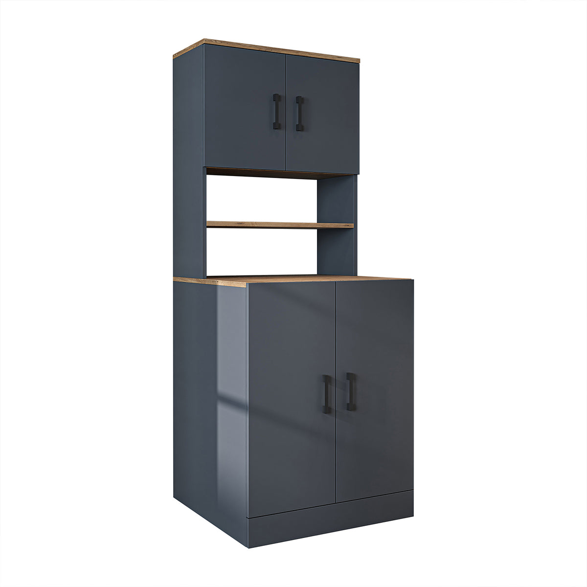 Roomart, meuble de salle de bain pour lave-linge ATRIA, superstructure pour lave-linge, L x H x P : 70 x 180 x 69 cm, en chêne blanc, meuble pour lave-linge en chêne anthracite, étagère pour lave-linge, tour de lavage, meuble, blanc, machines à laver, meuble bas, lave-linge, sèche-linge, maison