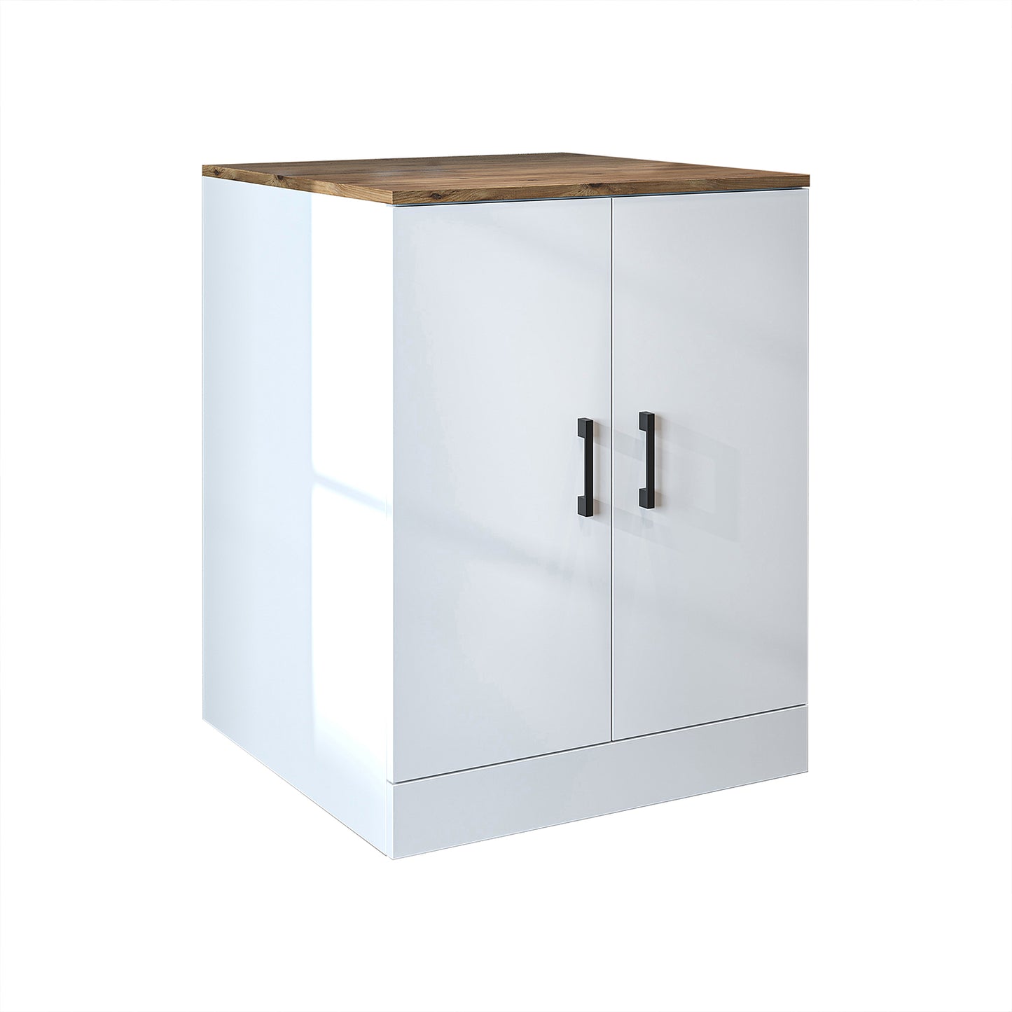 Roomart, Badezimmer Waschmaschinenschrank ATRIA, Waschmaschinenunterschrank, BHT: 70x 90 x 69 cm, in Weiß-Eiche, Eiche, Anthrazit Eiche, Weiß waschmaschinenschrank, waschmaschinenregal, waschturm, schrank, weiß, waschmaschinen, unterschrank, waschmaschine