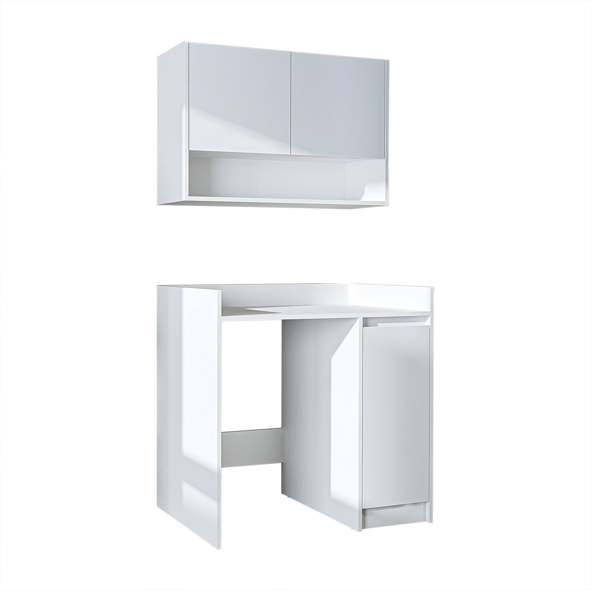 Roomart Waschmaschinenschrank DERIN-II, 100 cm, mit Oberschrank, in 4 Farben