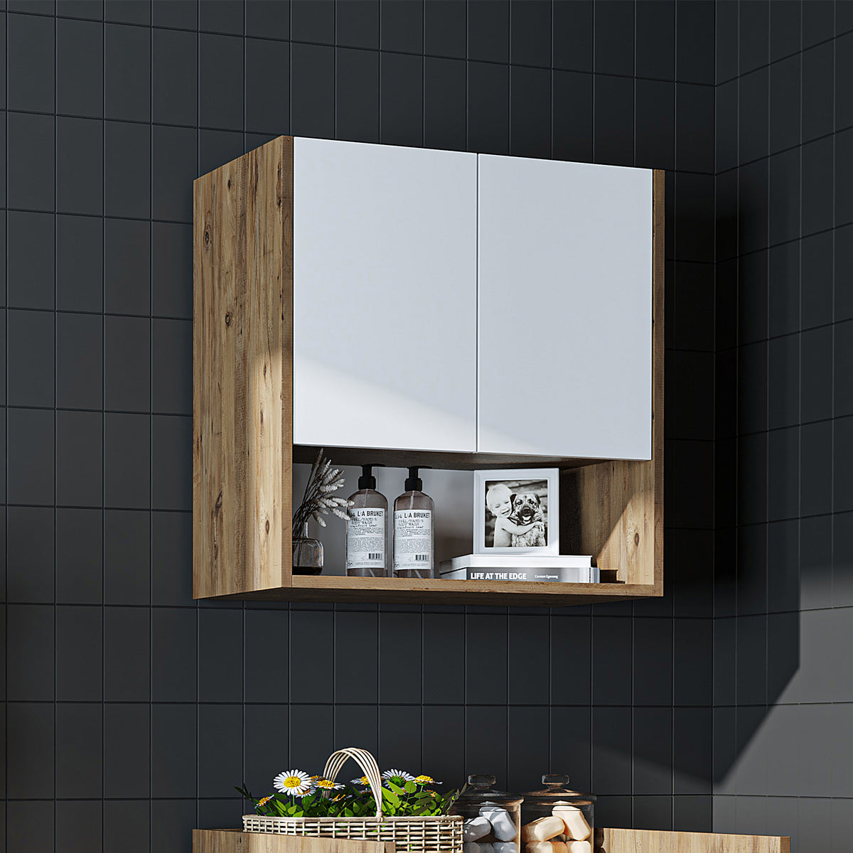 Roomart Waschmaschinenschrank DERIN-I, 65 cm, mit optionalem Oberschrank, in 4 Farben