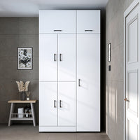 Roomart washing machine cabinet " DORA SET" for dryer & washing machine, 115 cm wide, in 4 colors, with doors & pull-out shelf - white - white oak - anthracite oak - oak - washing machine cabinet, washing machine shelf, washing tower, cabinet, white, washing machine