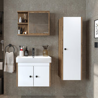 Bathroom furniture set - ADA - Vanity unit with washbasin - Mirror cabinet - Side cabinet - Bathroom furniture - bathroom cabinet, washbasin, bathroom furniture, bathroom cabinet, bathroom, with, vanity unit, bathroom furniture, set, washbasin, furniture, bathroom, bathroom