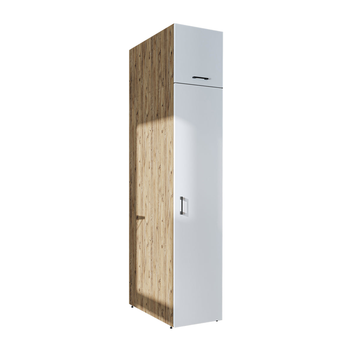 Roomart - DORA Armario alto 45cm ancho - Blanco - Roble blanco - Roble - Roble antracita - armario lavadora, estante lavadora, torre lavadora, armario, blanco, lavadoras, armario bajo, lavadora, secadora, armario hogar, armarios, armario baño, alto