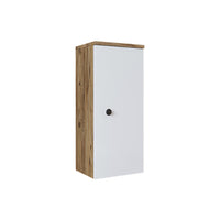 Roomart armario lateral "Punto" - moderno, compacto armario de pared para baño de 70 cm con cierre suave - en blanco, roble blanco, roble o roble antracita - armario de pared, pared, armario alto, armario alto blanco, 60 cm de ancho, cocina, lavadero, salón, estrecho, 40 cm de ancho