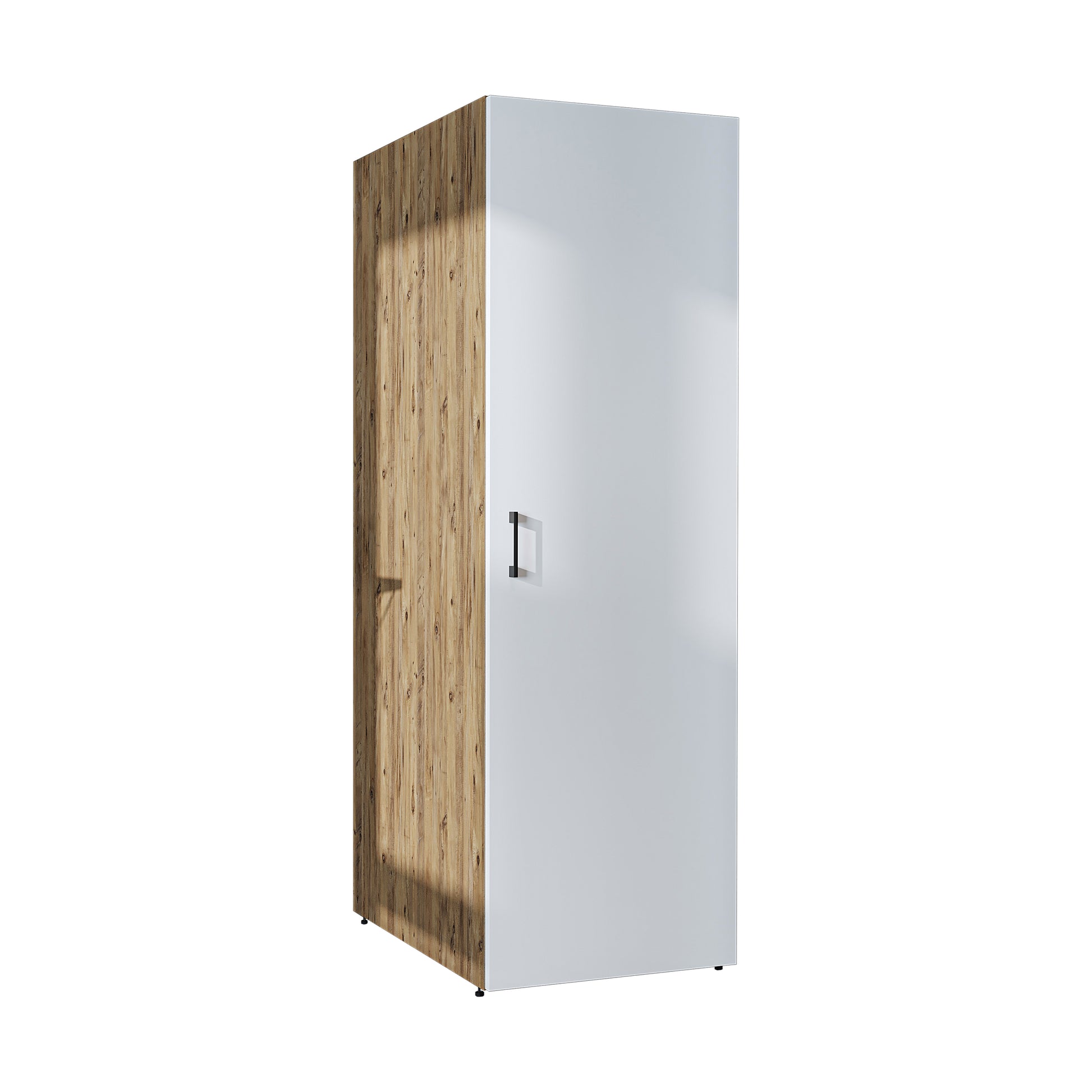 Roomart - DORA Armario Alto 60cm Ancho - Blanco - Roble Blanco - Roble Antracita - armario lavadora, estante lavadora, torre lavadora, armario, blanco, lavadoras, armario bajo, lavadora, secadora, armario hogar, armarios, armario baño, alto