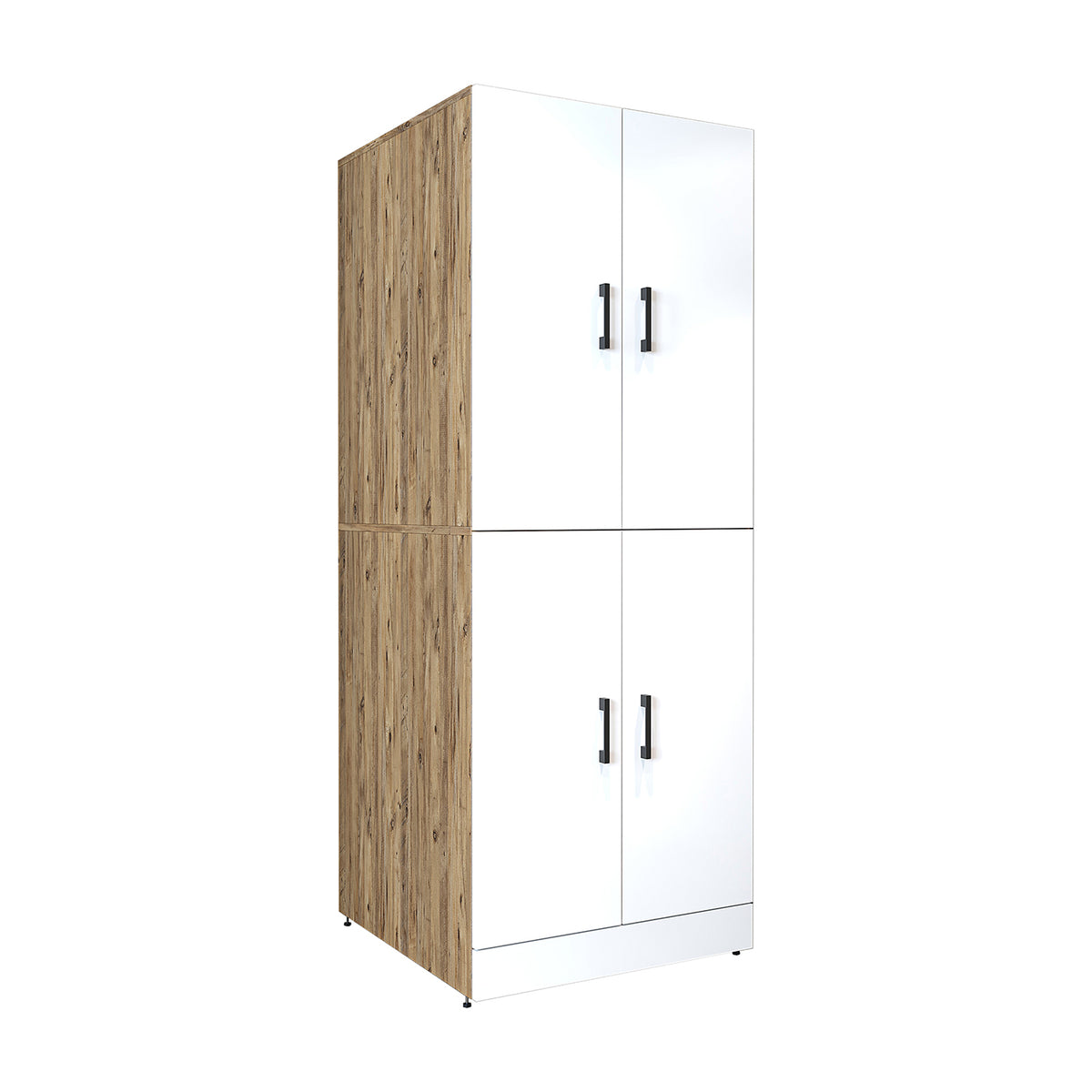 Roomart armario para lavadora " DORA " para secadora y lavadora, en 4 colores, con puertas y estante extraíble - blanco - roble blanco - roble antracita - roble - armario para lavadora, estante para lavadora, torre de lavado, armario, blanco, lavadoras, armario bajo,