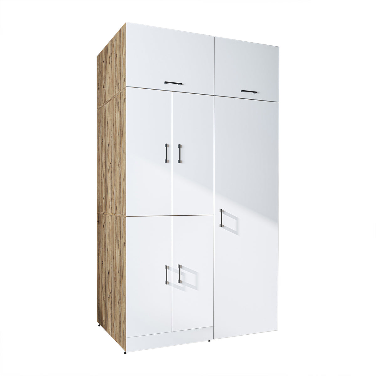 Roomart Waschmaschinenschrank DORA-II, 130 cm, für Waschmaschine und Trockner, in 5 Farben