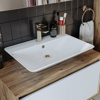 Roomart bathroom furniture set ATLANTIC 4-piece 85 cm in 5 colors vanity unit with ceramic washbasin - mirror cabinet - tall cabinet - bathroom cabinet, washbasin, bathroom furniture, bathroom cabinet, bathroom, with, vanity unit, bathroom furniture, set, washbasin, furniture, bathroom