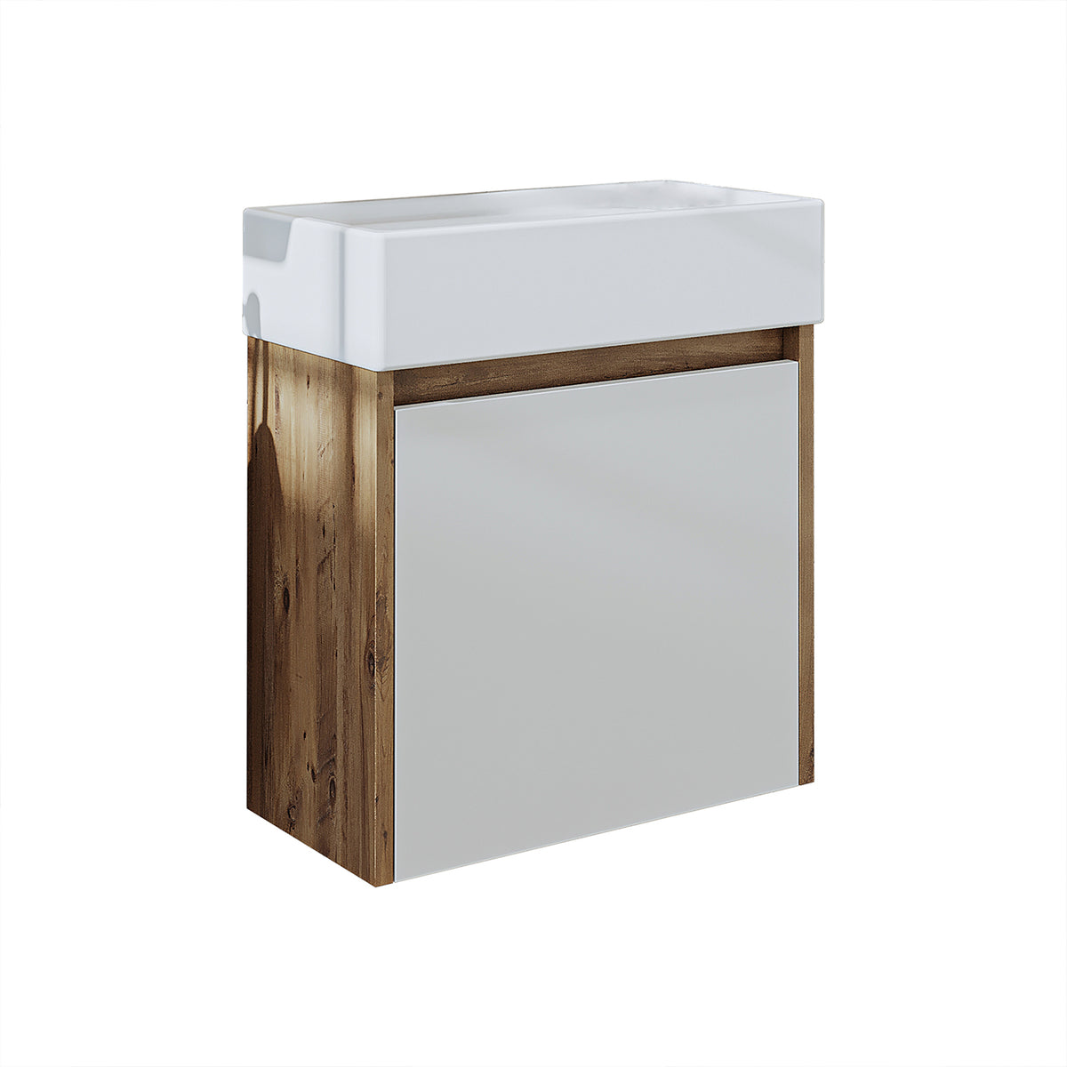 Roomart, mobile da bagno MINI con lavabo 50cm per WC ospiti in 5 colori - e, mobile a specchio, economico, set, mobili, senza, sifone, ceramica, set mobili bagno, set mobili bagno, stile casa di campagna, lavabo, lavabo, mobile bagno, lavabo da appoggio