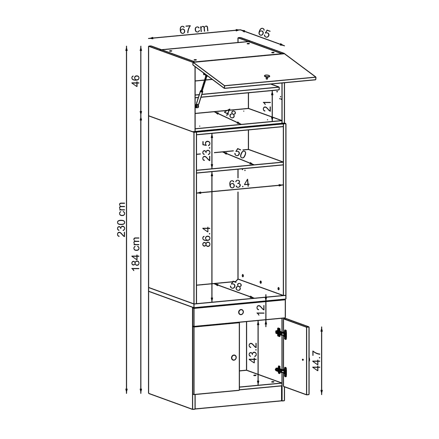 Roomart Waschmaschinenschrank mit Ausziehbrett • Weiß • Eiche • Schwarz eiche - waschmaschinenschrank, waschmaschinenregal, waschturm, schrank, weiß, waschmaschinen, unterschrank, waschmaschine, trockner, haushaltsschrank, schränke, badschrank, hochschran
