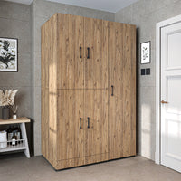 Roomart washing machine cabinet " DORA SET" for dryer & washing machine, 115 cm wide, in 4 colors, with doors & pull-out shelf - white - white oak - anthracite oak - oak - washing machine cabinet, washing machine shelf, washing tower, cabinet, white, washing machine