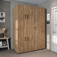 Roomart washing machine cabinet " DORA SET" for dryer & washing machine, 130 cm wide, in 4 colors, with doors & pull-out shelf - white - white oak - anthracite oak - oak - washing machine cabinet, washing machine shelf, washing tower, cabinet, white, washing machine