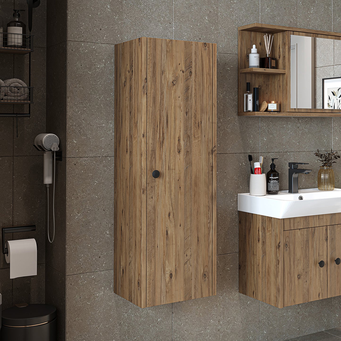 Set di mobili da bagno - ADA - Mobiletto con lavabo - Specchiera - Mobiletto laterale - Mobili da bagno - mobile da bagno, lavabo, mobili da bagno, mobile da bagno, bagno, con, mobiletto, mobili da bagno, set, lavabo, mobili, bagno, bagno