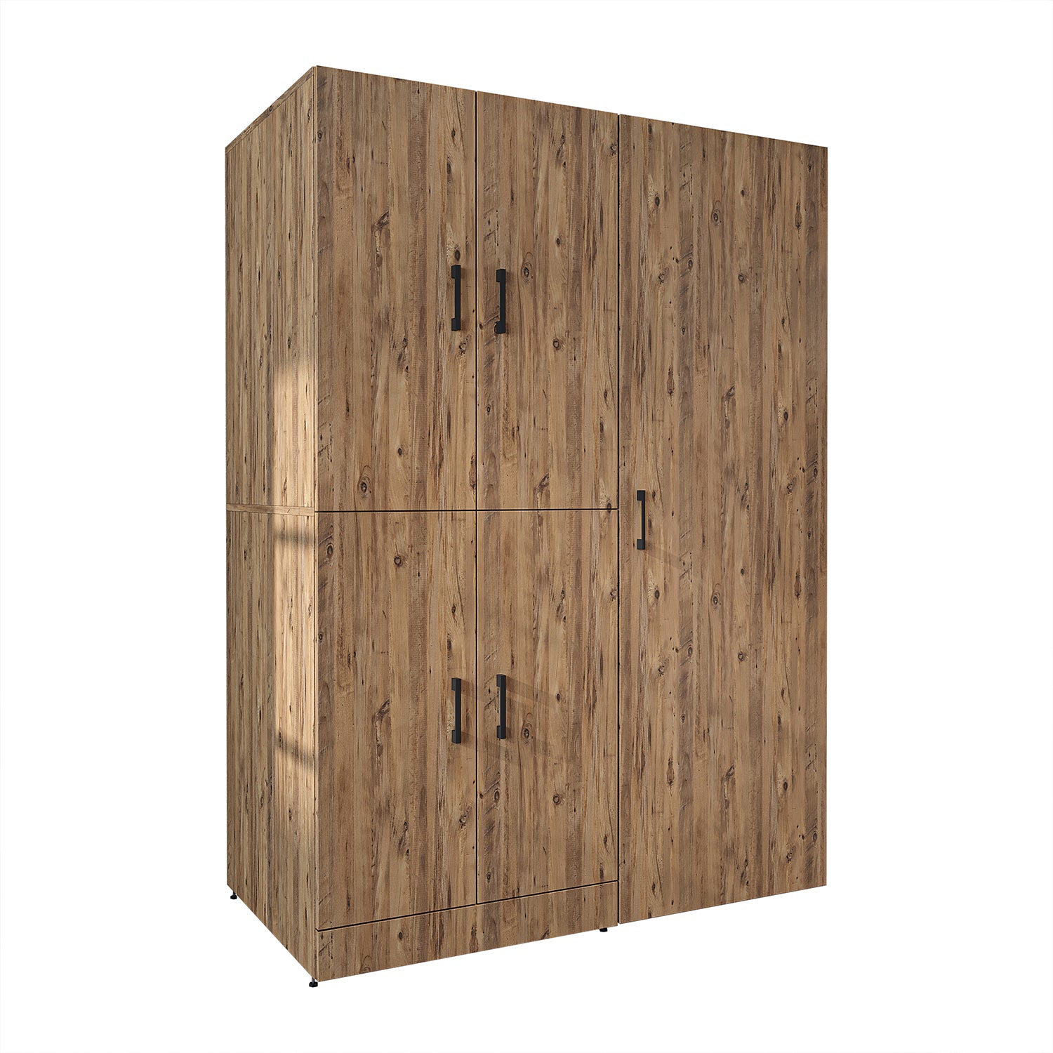 Roomart washing machine cabinet " DORA SET" for dryer & washing machine, 130 cm wide, in 4 colors, with doors & pull-out shelf - white - white oak - anthracite oak - oak - washing machine cabinet, washing machine shelf, washing tower, cabinet, white, washing machine