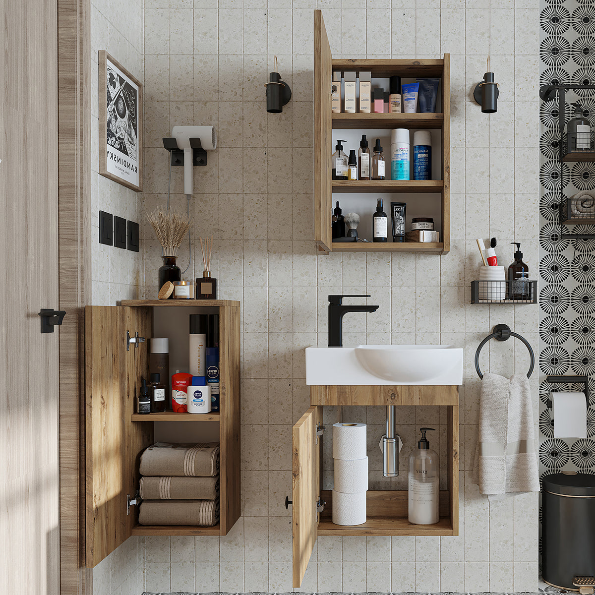 Ensemble de meubles de salle de bain - PUNTO - Meuble sous vasque - Meubles de salle de bain - Gäste WC - armoire de salle de bain, lavabo, meuble de salle de bain, armoire de salle de bain, avec, meuble sous vasque, meuble de salle de bain, ensemble, lavabo, meuble, meuble de salle de bain, salle de bain, armoires de salle de bain, schm