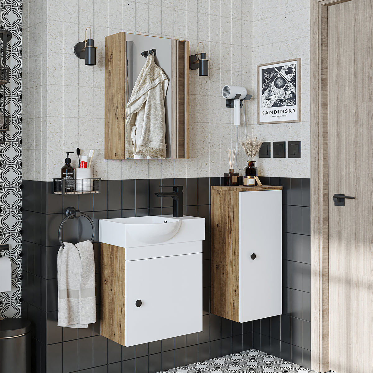 Ensemble de meubles de salle de bain - PUNTO - Meuble sous vasque - Meubles de salle de bain - Gäste WC - armoire de salle de bain, lavabo, meuble de salle de bain, armoire de salle de bain, avec, meuble sous vasque, meuble de salle de bain, ensemble, lavabo, meuble, meuble de salle de bain, salle de bain, armoires de salle de bain, schm
