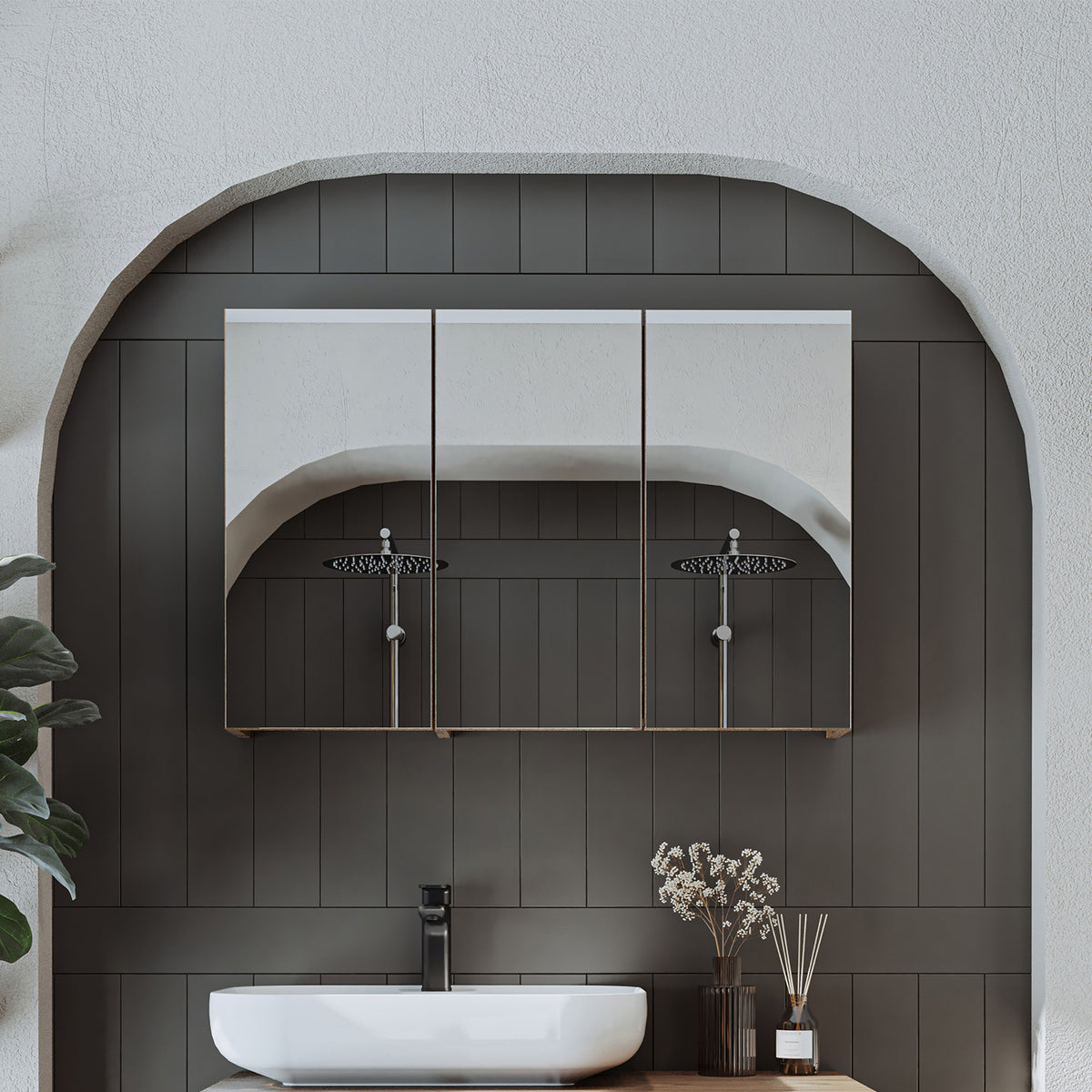 Roomart Badezimmerspiegelschrank "Gusto“ – 75/90/105 cm – in Weiß oder Eiche – moderner Badschrank mit Spiegel Roomart Badezimmerspiegelschrank "Gusto“ – 75/90/105 cm – in Weiß oder Eiche – moderner Badschrank mit Spiegel- badezimmerspiegelschrank, mirro