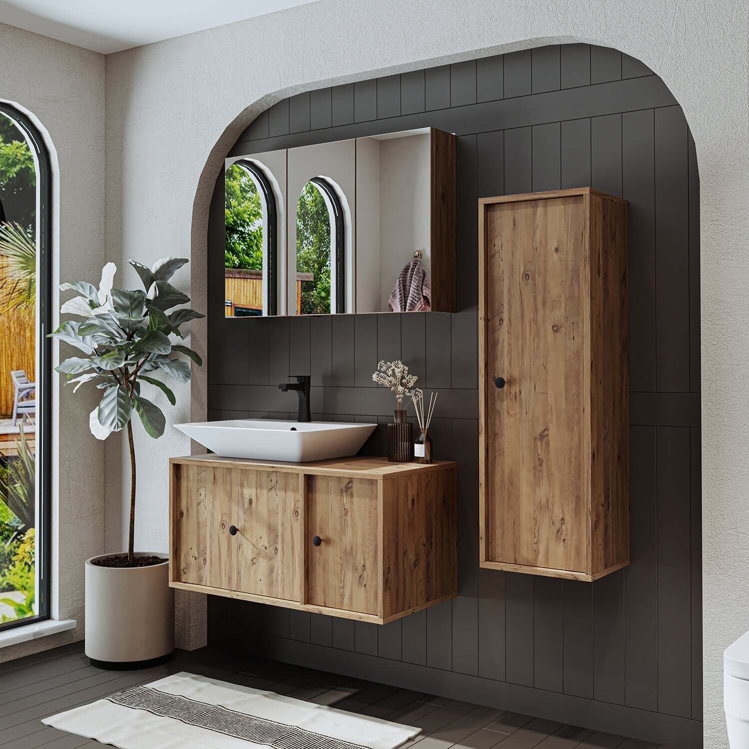 Roomart Zestaw mebli łazienkowych GUSTO-ATL 90 cm - szafka łazienkowa, umywalka, meble łazienkowe, szafka łazienkowa, łazienka, z, szafka podumywalkowa, meble łazienkowe, zestaw, umywalka, meble, meble łazienkowe, łazienka, szafki łazienkowe