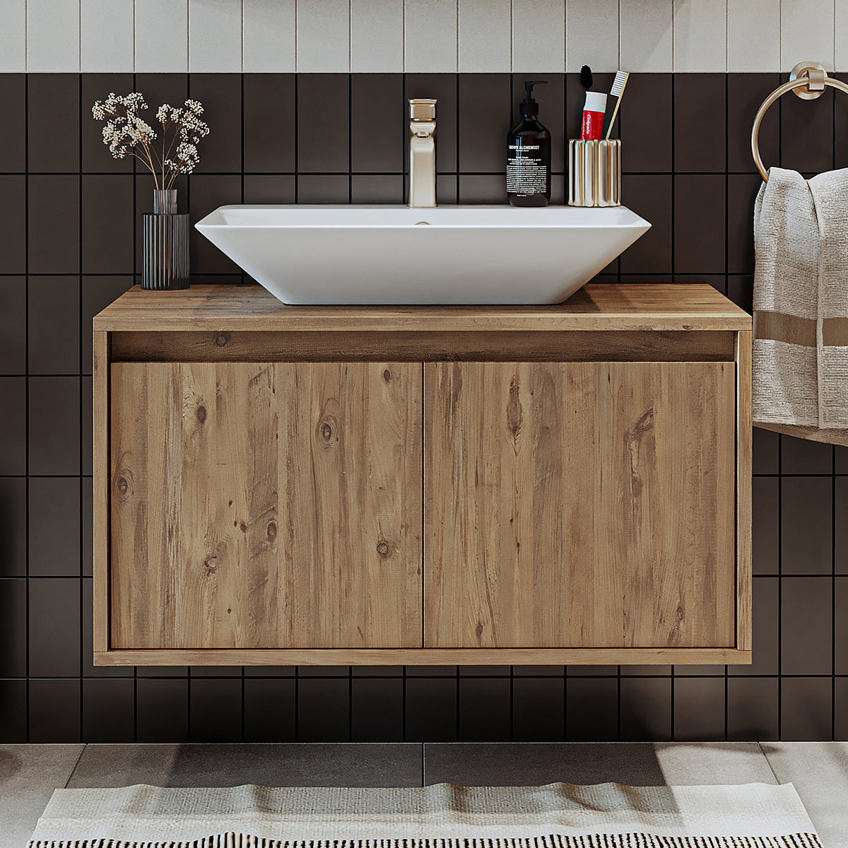 armadietto a specchio, mobili da bagno in legno, set completo per il bagno, armadio largo 140 cm, illuminazione a cerniera, armadietto a specchio per il bagno largo 50 cm, armadietto a specchio in legno per il bagno, armadietto a specchio, armadietto luminoso, set di mobili da bagno con lavabo e armadietto a specchio, armadietto base per lavabo