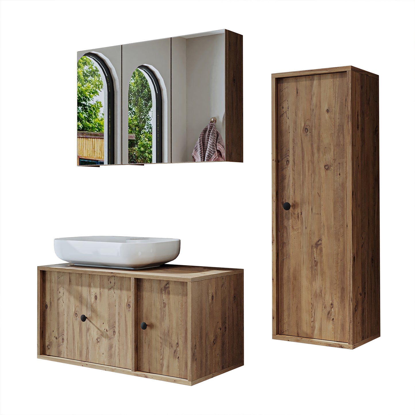 Roomart Badezimmermöbel Set GUSTO 90 cm 4 Teilig mit Keramik Waschbecken Roomart Badezimmermöbel Set GUSTO 90 cm 4 Teilig mit Keramik Waschbecken - badezimmerschrank, waschbecken, badezimmermöbel, badschrank, badezimmer, mit, unterschrank, badmöbel, set,