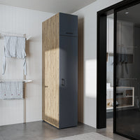 Roomart - DORA Armario alto 45cm ancho - Blanco - Roble blanco - Roble - Roble antracita - armario lavadora, estante lavadora, torre lavadora, armario, blanco, lavadoras, armario bajo, lavadora, secadora, armario hogar, armarios, armario baño, alto