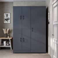 Roomart washing machine cabinet " DORA SET" for dryer & washing machine, 130 cm wide, in 4 colors, with doors & pull-out shelf - white - white oak - anthracite oak - oak - washing machine cabinet, washing machine shelf, washing tower, cabinet, white, washing machine