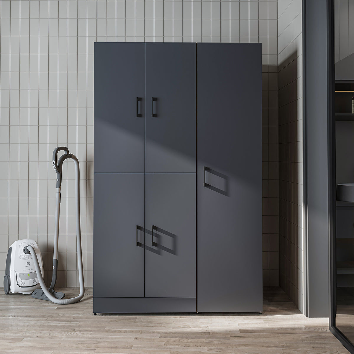 Roomart Waschmaschinenschrank DORA-II, 115 cm, für Waschmaschine und Trockner, in 5 Farben