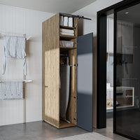 Roomart - DORA Armario alto 45cm ancho - Blanco - Roble blanco - Roble - Roble antracita - armario lavadora, estante lavadora, torre lavadora, armario, blanco, lavadoras, armario bajo, lavadora, secadora, armario hogar, armarios, armario baño, alto