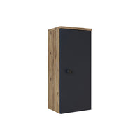 Roomart armario lateral "Punto" - moderno, compacto armario de pared para baño de 70 cm con cierre suave - en blanco, roble blanco, roble o roble antracita - armario de pared, pared, armario alto, armario alto blanco, 60 cm de ancho, cocina, lavadero, salón, estrecho, 40 cm de ancho