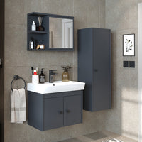 Bathroom furniture set - ADA - Vanity unit with washbasin - Mirror cabinet - Side cabinet - Bathroom furniture - bathroom cabinet, washbasin, bathroom furniture, bathroom cabinet, bathroom, with, vanity unit, bathroom furniture, set, washbasin, furniture, bathroom, bathroom