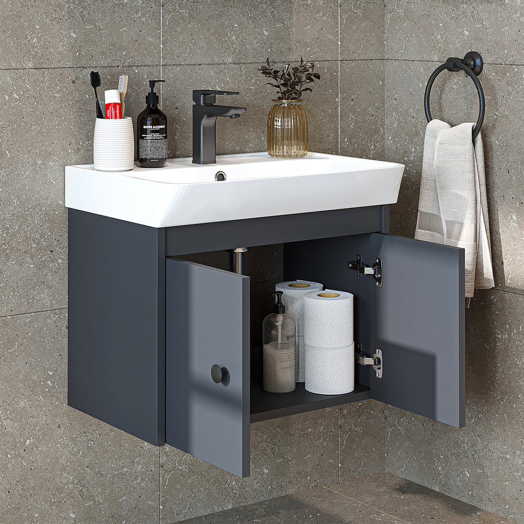 Bathroom furniture set - ADA - Vanity unit with washbasin - Mirror cabinet - Side cabinet - Bathroom furniture - bathroom cabinet, washbasin, bathroom furniture, bathroom cabinet, bathroom, with, vanity unit, bathroom furniture, set, washbasin, furniture, bathroom, bathroom