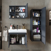 Bathroom furniture set - ADA - Vanity unit with washbasin - Mirror cabinet - Side cabinet - Bathroom furniture - bathroom cabinet, washbasin, bathroom furniture, bathroom cabinet, bathroom, with, vanity unit, bathroom furniture, set, washbasin, furniture, bathroom, bathroom