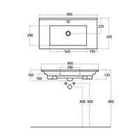 Roomart juego de muebles de baño ATRIA 3 piezas, en 4 colores, 85 cm mueble con lavabo de cerámica - armario con espejo - mueble de baño, lavabo, muebles de baño, mueble de baño, baño, con, mueble con lavabo, mueble de baño, juego, lavabo, mueble, muebles de baño, baño