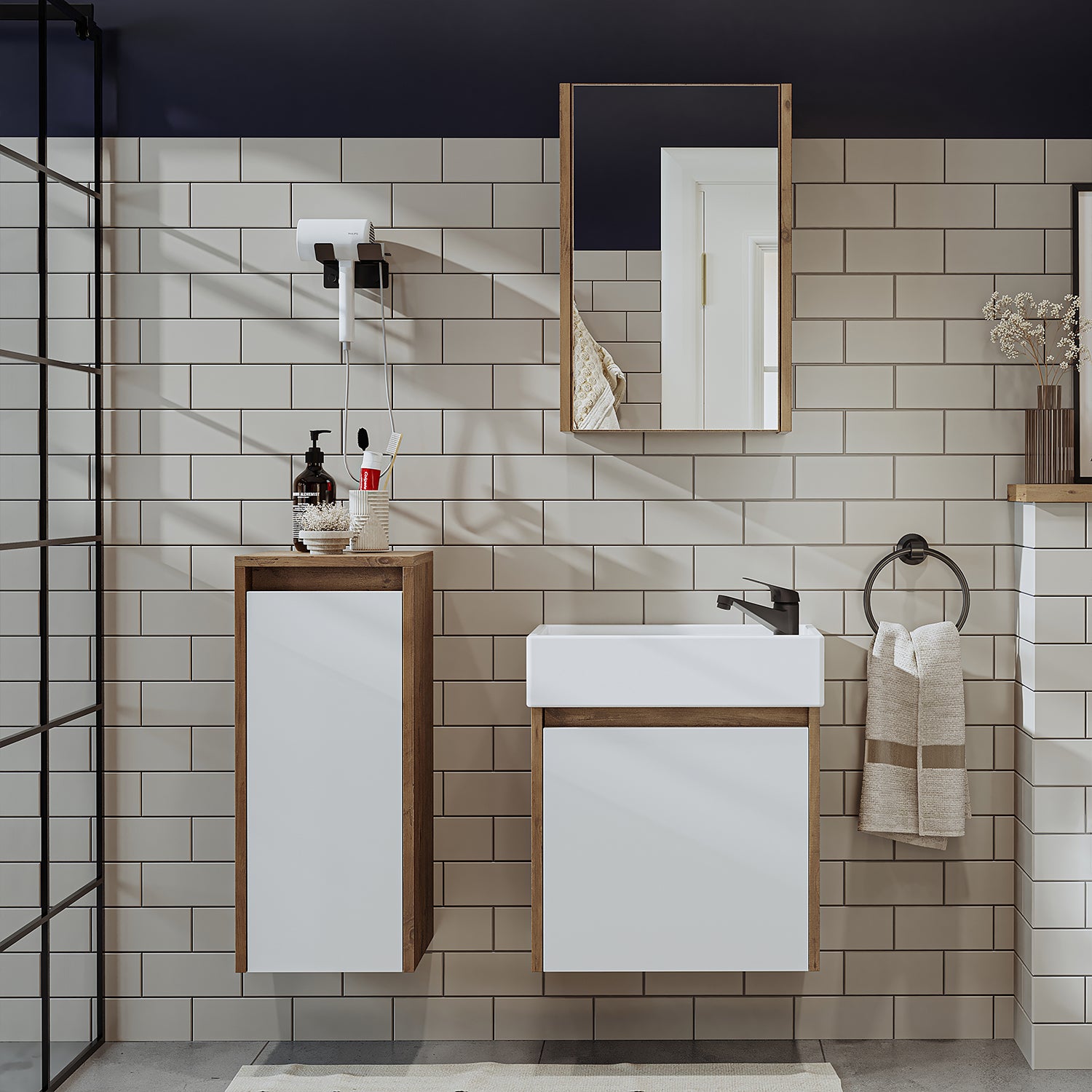 mueble de baño, lavabo, muebles de baño, mueble de baño, cuarto de baño, con, tocador, armario con espejo, cuarto de baño, espejo, iluminación, led, espejo, cuarto de baño, armarios con espejo para cuarto de baño, armarios de baño, espejo de baño, ancho, 60 cm