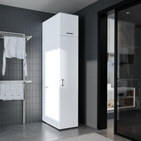 Roomart - DORA Armario alto 45cm ancho - Blanco - Roble blanco - Roble - Roble antracita - armario lavadora, estante lavadora, torre lavadora, armario, blanco, lavadoras, armario bajo, lavadora, secadora, armario hogar, armarios, armario baño, alto