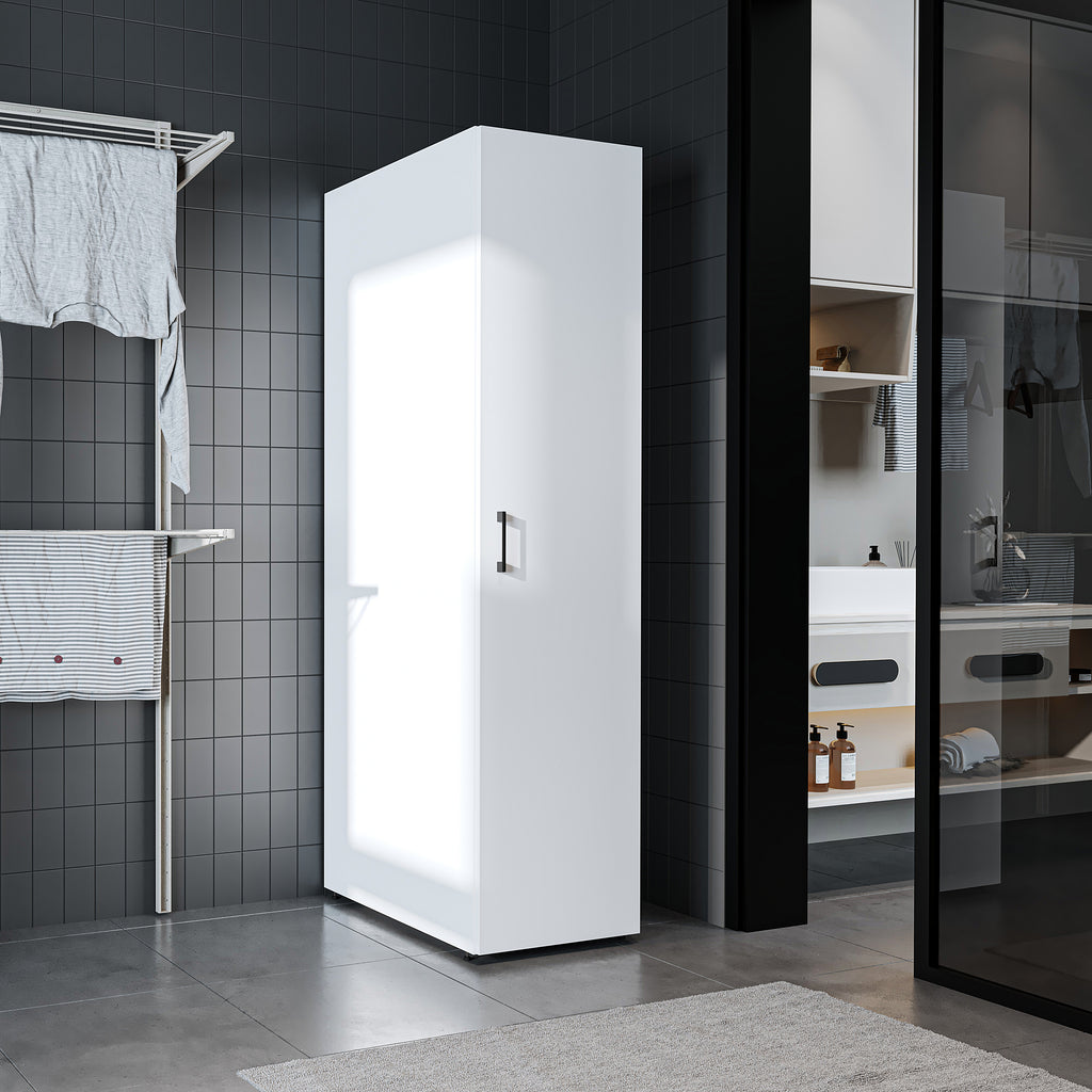 Roomart - DORA Armario alto 45cm ancho - Blanco - Roble blanco - Roble - Roble antracita - armario lavadora, estante lavadora, torre lavadora, armario, blanco, lavadoras, armario bajo, lavadora, secadora, armario hogar, armarios, armario baño, alto