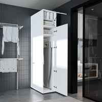 Roomart - DORA Armario alto 45cm ancho - Blanco - Roble blanco - Roble - Roble antracita - armario lavadora, estante lavadora, torre lavadora, armario, blanco, lavadoras, armario bajo, lavadora, secadora, armario hogar, armarios, armario baño, alto