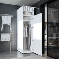 Roomart - DORA Armario Alto 60cm Ancho - Blanco - Roble Blanco - Roble Antracita - armario lavadora, estante lavadora, torre lavadora, armario, blanco, lavadoras, armario bajo, lavadora, secadora, armario hogar, armarios, armario baño, alto