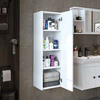 Roomart Seitenschrank „ADA“ – moderner 110 cm Bad-Hängeschrank mit Softclose – in Weiß, Eiche, Anthrazit oder Schwarz - Hängeschrank, wand,  hochschrank, hochschrank weiß, 60 cm breit, küche, waschküche, wohnzimmer, schmal, 40 cm breit landhausstil, stang