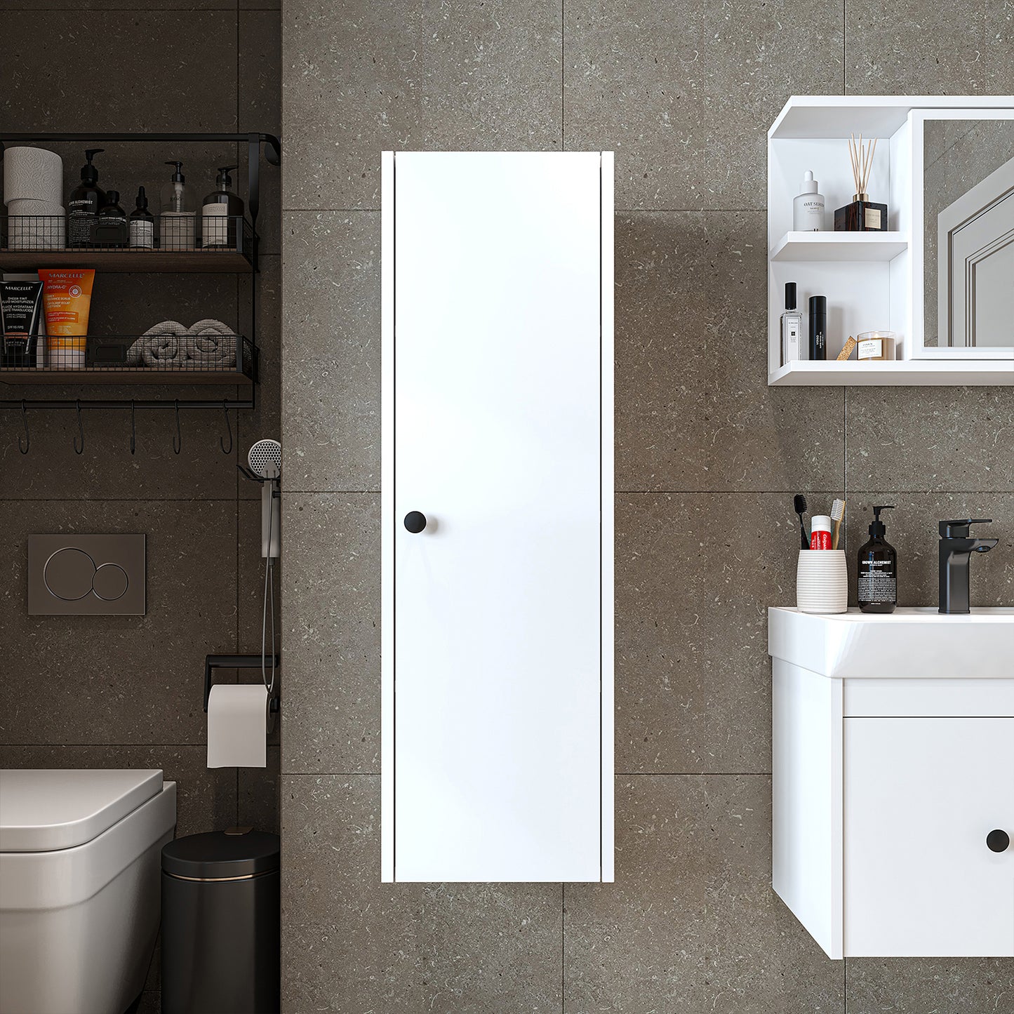 Set di mobili da bagno - ADA - Mobiletto con lavabo - Specchiera - Mobiletto laterale - Mobili da bagno - mobile da bagno, lavabo, mobili da bagno, mobile da bagno, bagno, con, mobiletto, mobili da bagno, set, lavabo, mobili, bagno, bagno