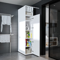 Roomart - DORA Armario alto 45cm ancho - Blanco - Roble blanco - Roble - Roble antracita - armario lavadora, estante lavadora, torre lavadora, armario, blanco, lavadoras, armario bajo, lavadora, secadora, armario hogar, armarios, armario baño, alto