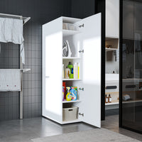 Roomart - DORA Armario alto 45cm ancho - Blanco - Roble blanco - Roble - Roble antracita - armario lavadora, estante lavadora, torre lavadora, armario, blanco, lavadoras, armario bajo, lavadora, secadora, armario hogar, armarios, armario baño, alto