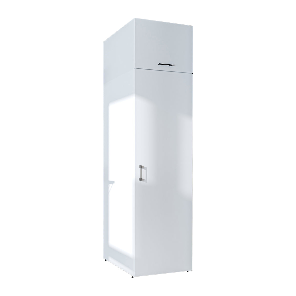 Roomart - DORA Armario Alto 60cm Ancho - Blanco - Roble Blanco - Roble Antracita - armario lavadora, estante lavadora, torre lavadora, armario, blanco, lavadoras, armario bajo, lavadora, secadora, armario hogar, armarios, armario baño, alto