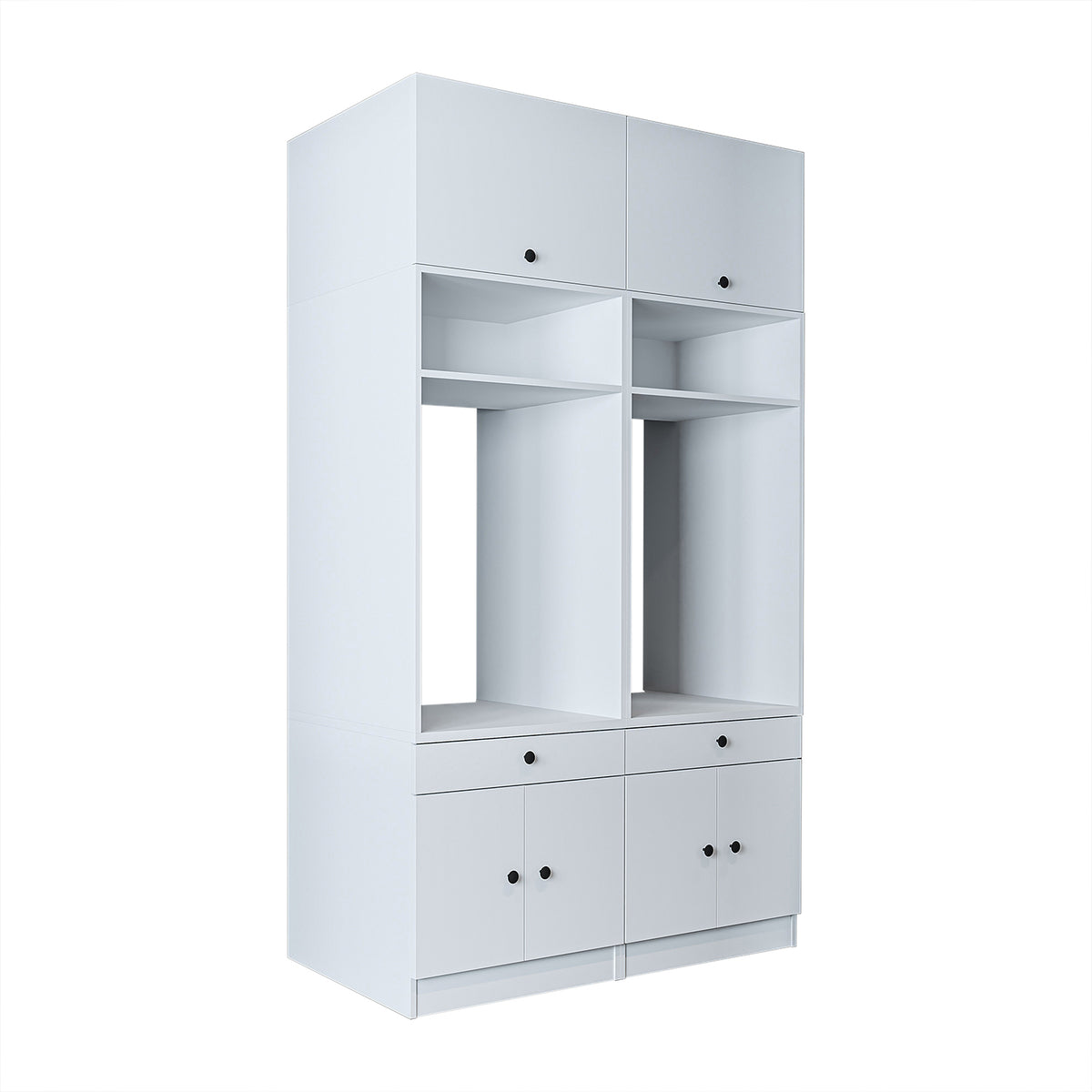 Armario doble para lavadora Roomart, con estante extraíble, en 3 colores, HBT: 230 x134x67 cm - armario para lavadora, estante para lavadora, torre de lavado, armario, blanco, lavadoras, mueble bajo, lavadora, secadora, armario doméstico, armario