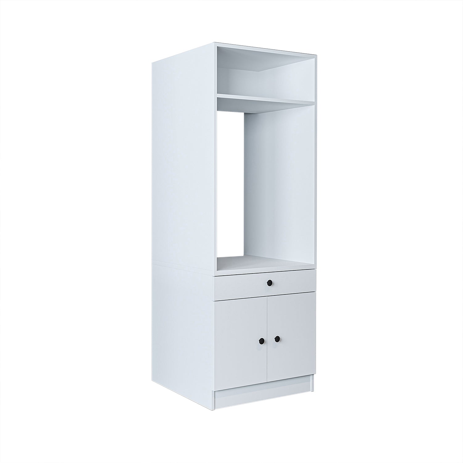 Roomart Waschmaschinenschrank mit Ausziehbrett • Weiß • Eiche • Schwarz eiche - waschmaschinenschrank, waschmaschinenregal, waschturm, schrank, weiß, waschmaschinen, unterschrank, waschmaschine, trockner, haushaltsschrank, schränke, badschrank, hochschran