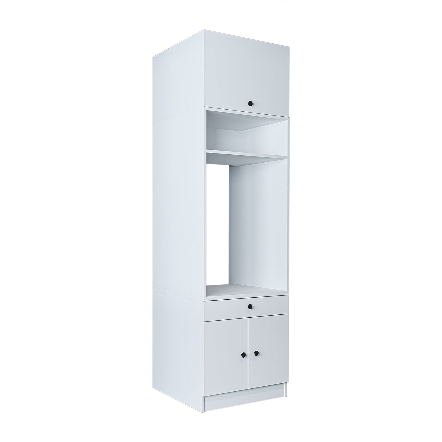 Roomart Waschmaschinenschrank mit Ausziehbrett • Weiß • Eiche • Schwarz eiche - waschmaschinenschrank, waschmaschinenregal, waschturm, schrank, weiß, waschmaschinen, unterschrank, waschmaschine, trockner, haushaltsschrank, schränke, badschrank, hochschran
